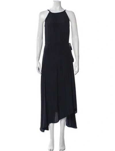 Pre-owned Calypso St Barth Halterneck Long Dress In Blue