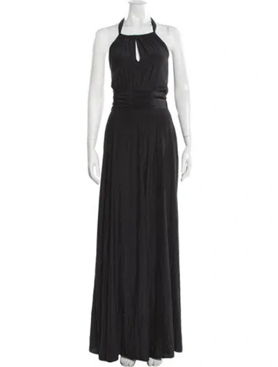 Pre-owned Calypso St Barth Halterneck Long Dress In Blue