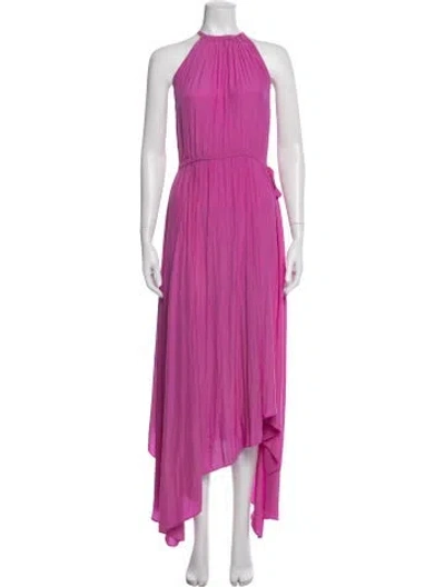 Pre-owned Calypso St Barth Halterneck Long Dress W/ Tags In Purple