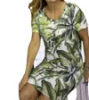 Calypso St Barth Jenneke Palm Leaf Midi Dress In Big Palms In Multi