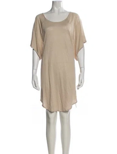 Pre-owned Calypso St Barth Linen Knee-length Dress In Neutral