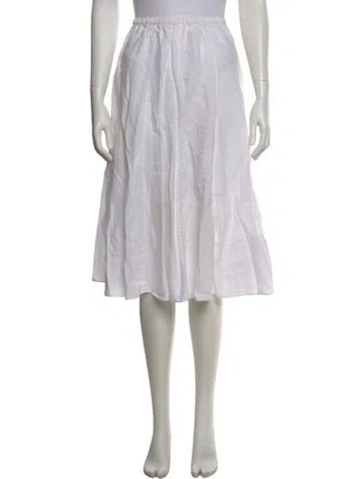 Pre-owned Calypso St Barth Linen Knee-length Skirt In Gray