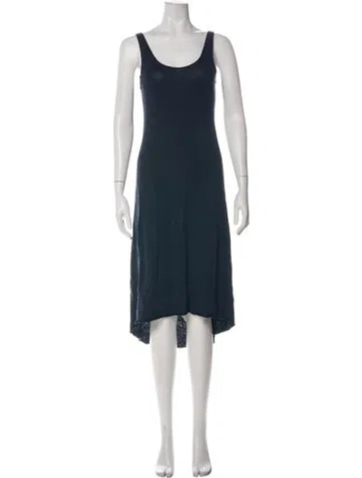 Pre-owned Calypso St Barth Linen Midi Length Dress In Blue