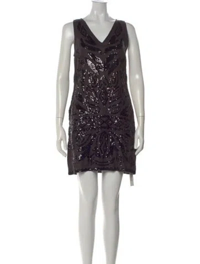 Pre-owned Calypso St Barth Linen Mini Dress In Gray