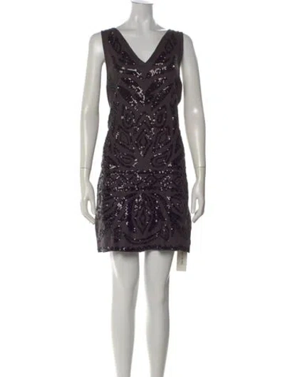 Pre-owned Calypso St Barth Linen Mini Dress In Gray