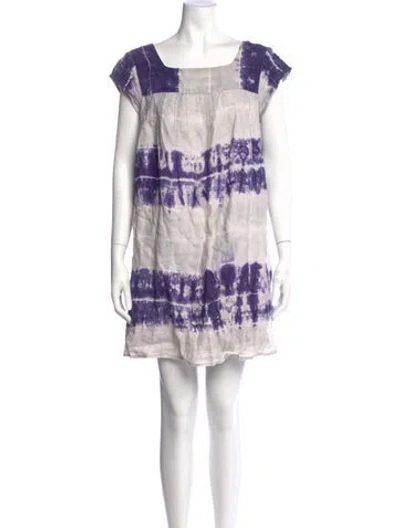 Pre-owned Calypso St Barth Linen Mini Dress In Multi