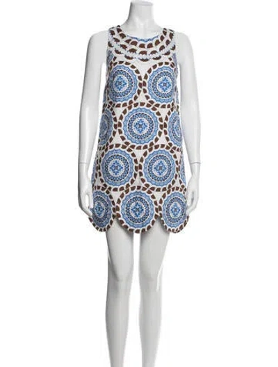 Pre-owned Calypso St Barth Linen Mini Dress In Multi