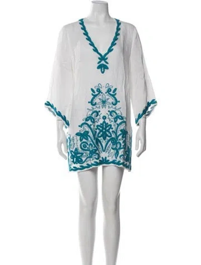Pre-owned Calypso St Barth Linen Mini Dress In Multi