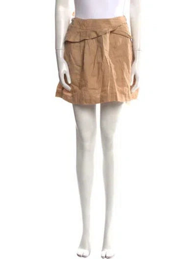 Pre-owned Calypso St Barth Linen Mini Skirt In Neutral