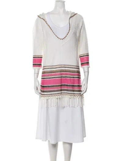 Pre-owned Calypso St Barth Linen Striped Sweater In Multi