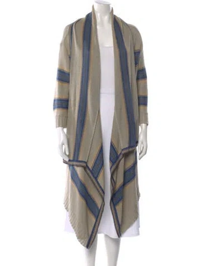 Pre-owned Calypso St Barth Linen Striped Sweater In Neutral
