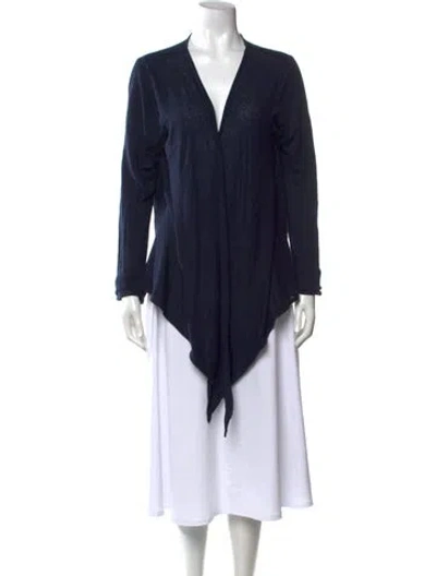 Pre-owned Calypso St Barth Linen V-neck Top In Blue