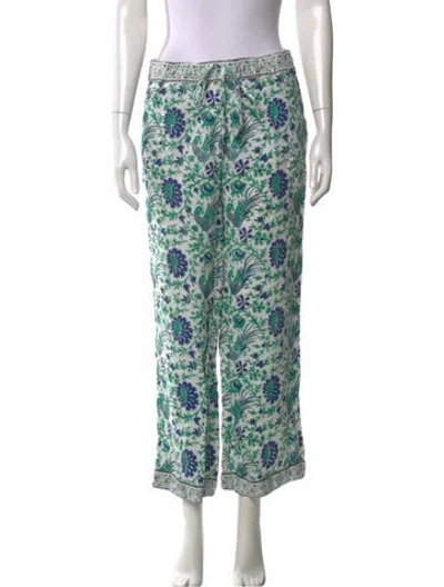 Pre-owned Calypso St Barth Linen Wide Leg Pants In Green