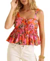 Calypso St Barth Calypso St. Barth Lola Top In Pink Floral