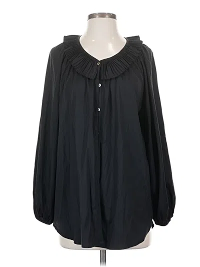 Pre-owned Calypso St Barth Long Sleeve Blouse In Black