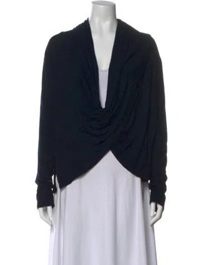 Pre-owned Calypso St Barth Long Sleeve Blouse In Blue