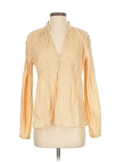 Pre-owned Calypso St Barth Long Sleeve Blouse In Gold