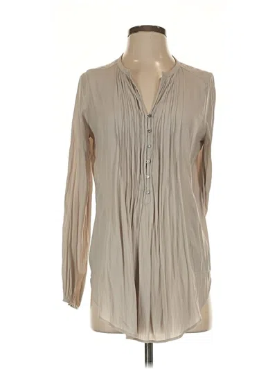 Pre-owned Calypso St Barth Long Sleeve Blouse In Gray