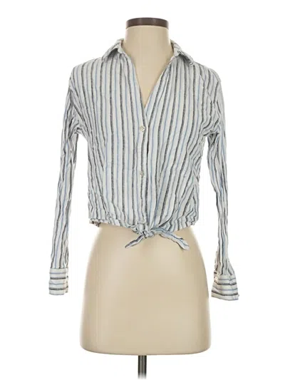 Pre-owned Calypso St Barth Long Sleeve Blouse In Gray