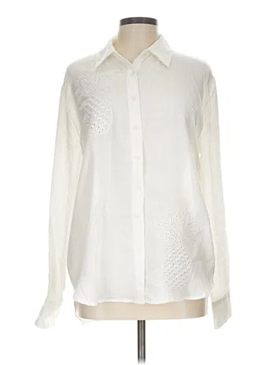 Calypso St Barth Long Sleeve Blouse In White