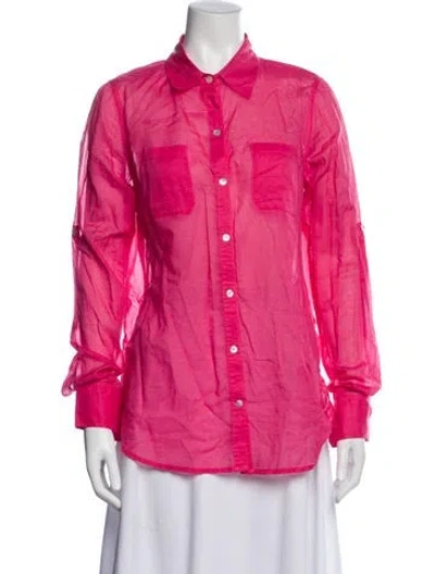 Pre-owned Calypso St Barth Long Sleeve Blouse In Pink
