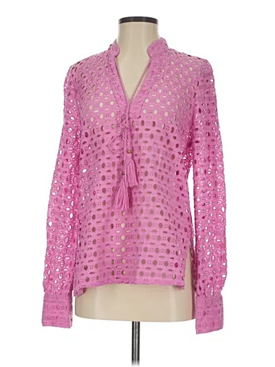 Pre-owned Calypso St Barth Long Sleeve Blouse In Pink