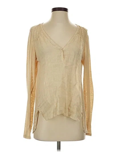 Pre-owned Calypso St Barth Long Sleeve Blouse In Tan