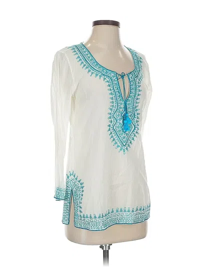Pre-owned Calypso St Barth Long Sleeve Blouse In White