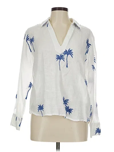 Pre-owned Calypso St Barth Long Sleeve Blouse In White