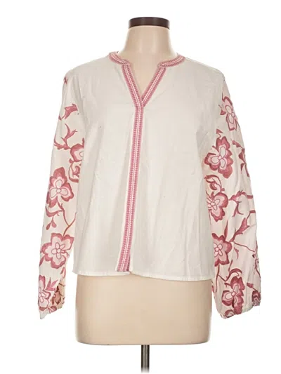 Pre-owned Calypso St Barth Long Sleeve Blouse In White