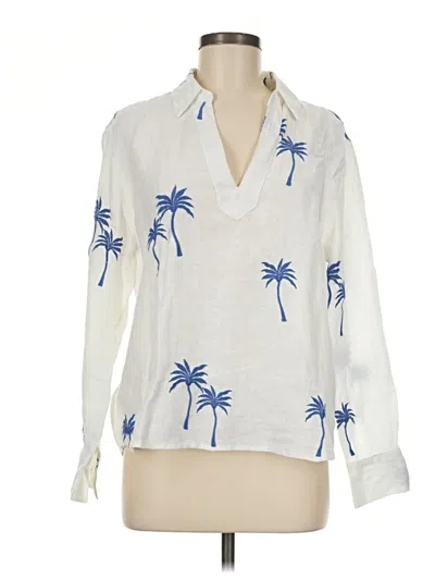 Pre-owned Calypso St Barth Long Sleeve Blouse In White