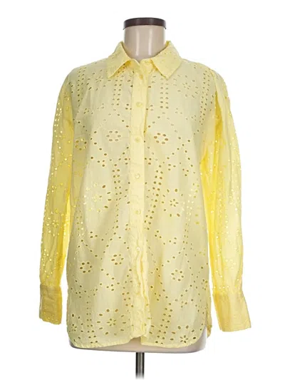 Pre-owned Calypso St Barth Long Sleeve Blouse In Yellow