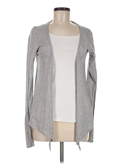Pre-owned Calypso St Barth Long Sleeve Top Gray Plunge Neckline Tops