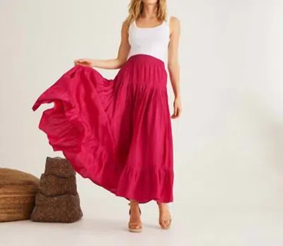 Calypso St Barth Lourdes Parachute Skirt In Magenta