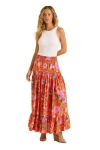 Calypso St Barth Calypso St. Barth Lourdes Skirt In Pink Floral