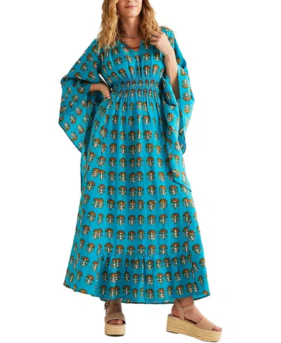 Calypso St Barth Luna Kaftan In Blue
