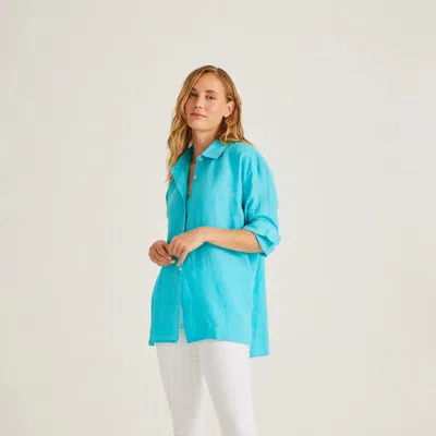 Calypso St Barth Marlow Shirt In Bloom In Blue