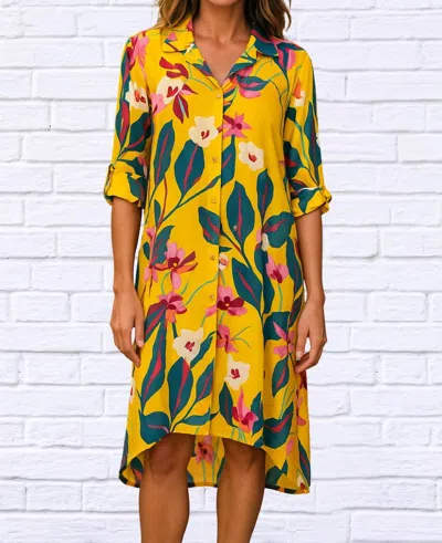 Calypso St Barth Melinda Floral Dress In Yellow