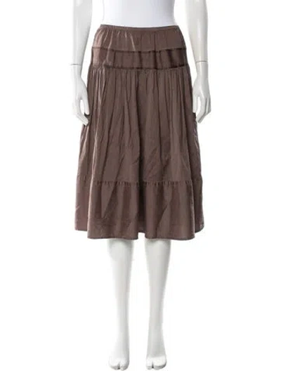 Pre-owned Calypso St Barth Midi Length Skirt In Brown