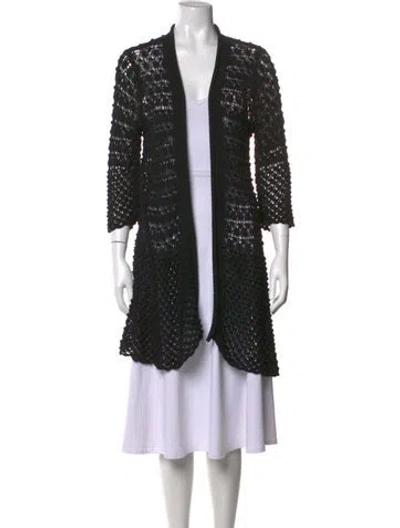 Pre-owned Calypso St Barth Open Front Sweater In Black