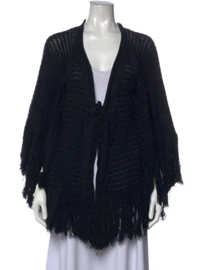 Pre-owned Calypso St Barth Open Front Sweater In Black