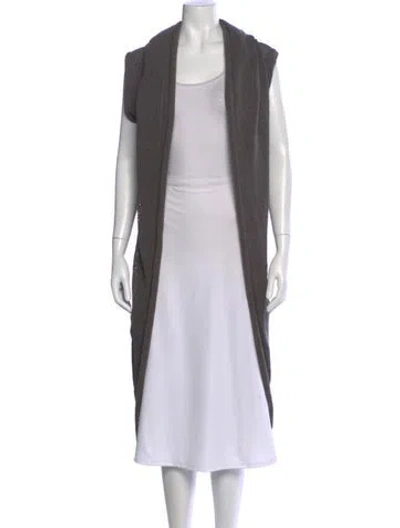 Pre-owned Calypso St Barth Open Front Sweater In Gray