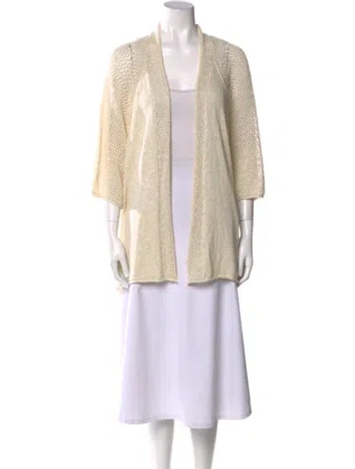 Pre-owned Calypso St Barth Open Front Sweater In Neutral
