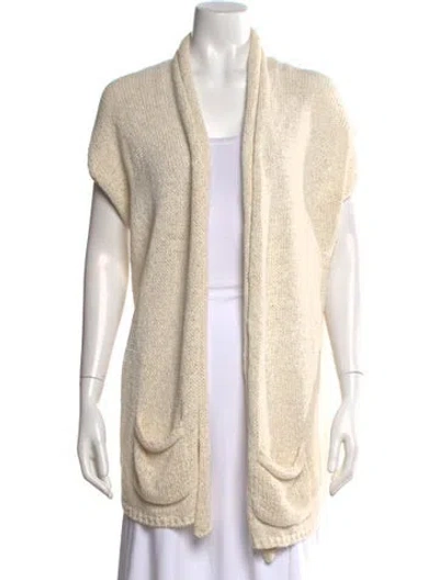 Pre-owned Calypso St Barth Open Front Sweater In Neutral