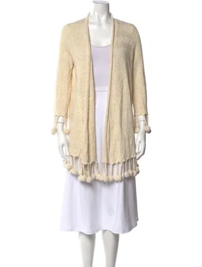 Pre-owned Calypso St Barth Open Front Sweater In Neutrals