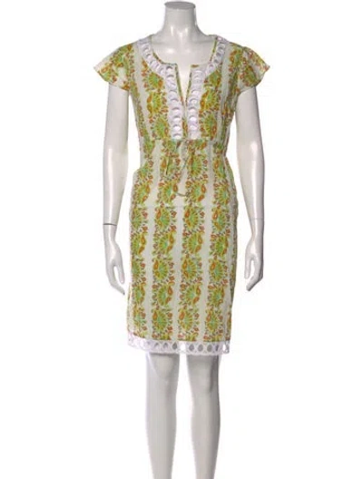 Pre-owned Calypso St Barth Paisley Print Knee-length Dress In Pink