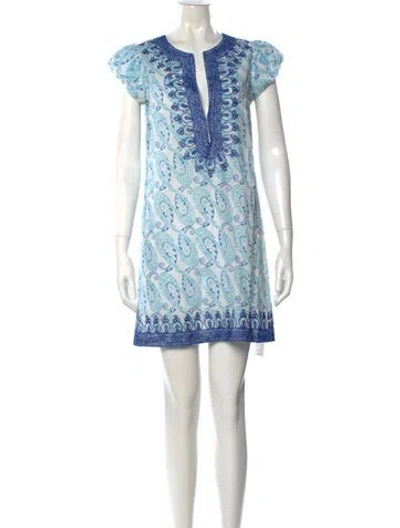 Pre-owned Calypso St Barth Paisley Print Mini Dress In Multi