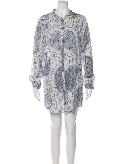 Pre-owned Calypso St Barth Paisley Print Top In Neutral