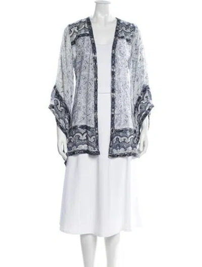 Pre-owned Calypso St Barth Paisley Print V-neck Top In Multi