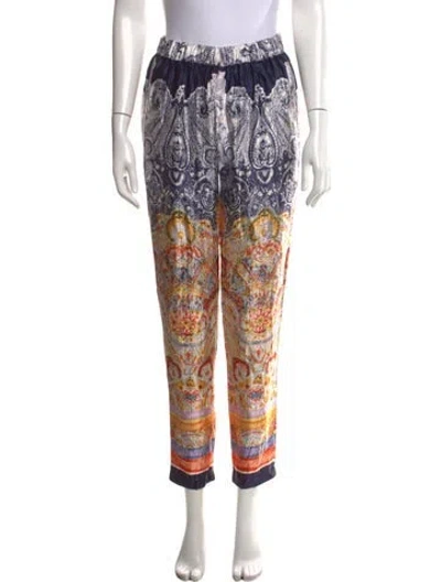 Pre-owned Calypso St Barth Paisley Print Wide Leg Pants In Multicolor